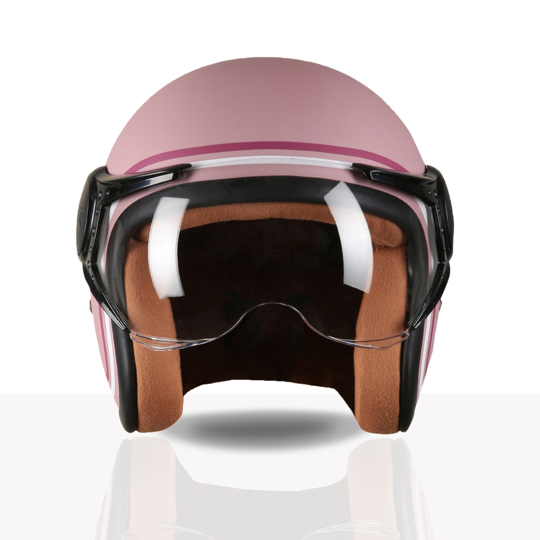 TVS MissFit Helmet for Women | Lightweight Ladies Helmet for Scooty | Stylish Girls Helmet with Extreme Comfort Fit | Women Helmet with Clear Visor | DOT & ISI Certified Helmet for Woman